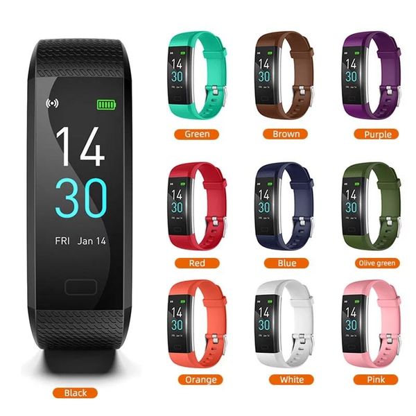 

smart wristband color-screen ip68 waterproof health monitoring calorie consumption heart rate watch for android wristbands