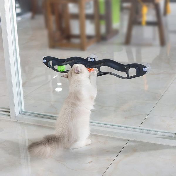 

cat toys type of puzzle game tray suction cup track ball pet interactive