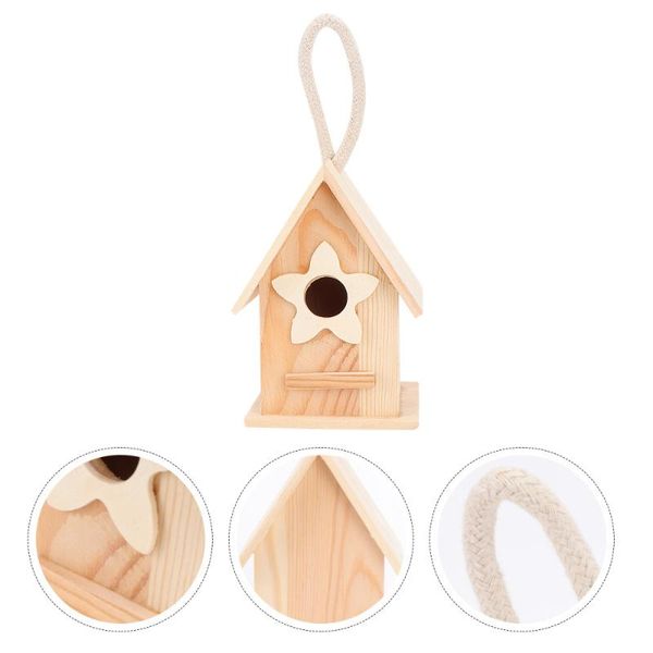 

design your own wooden birds house home garden hanging nest decor bird cages