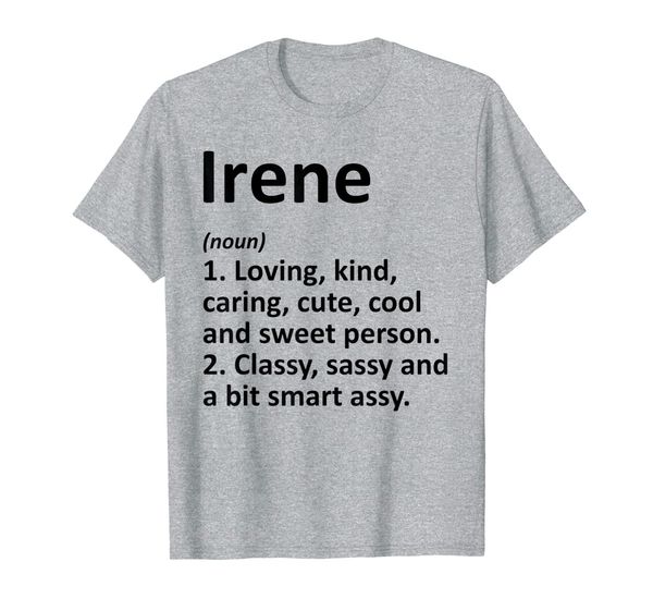 

irene definition personalized name funny birthday gift idea t-shirt, White;black