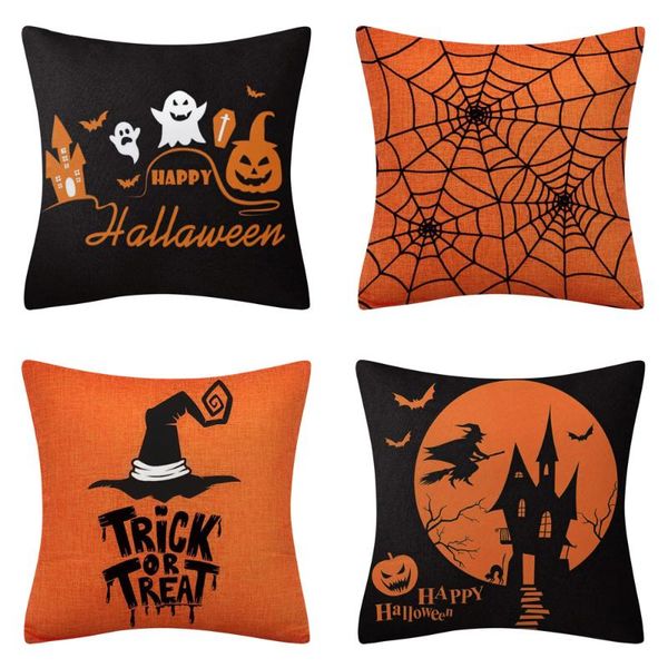 

cushion/decorative pillow halloween throw covers decorative linen orange home decor outside cover pillows