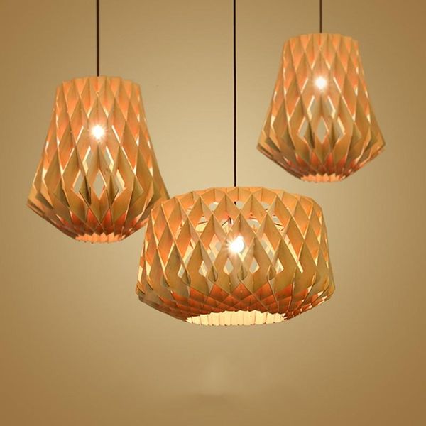 

pendant lamps modern retro wood light nordic hanging led lamp restaurant dining room handmade fixture