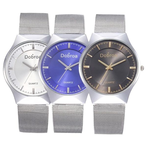 

wristwatches reloj hombre men watches 2021 silver ultra-thin men's watch clock slim mesh steel quartz, Slivery;brown