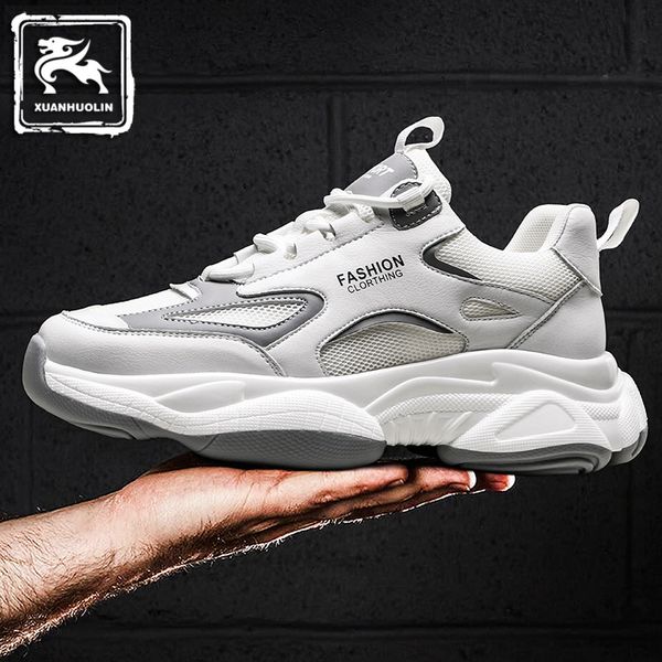 

ns-20805 autumn sports shoes men's korean thick soled dad spring casual trendy large, Black;white