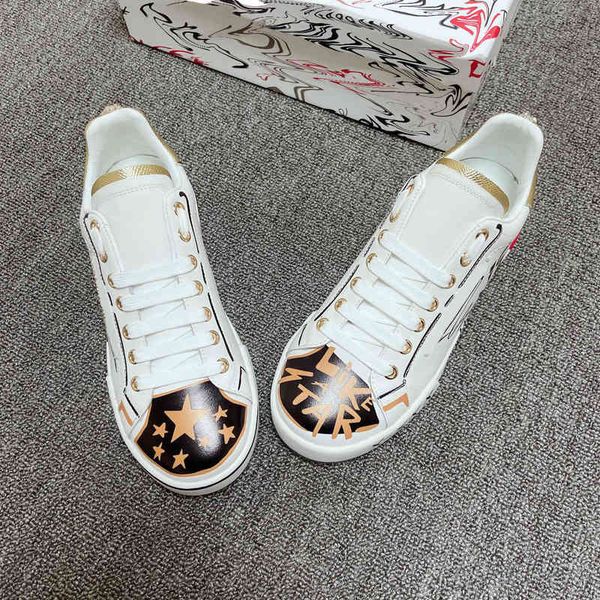 

dress shoes [with box] fashionable men's shoes designer women's leather lace-up platform oversized sole sneakers luxury leathers c, Black