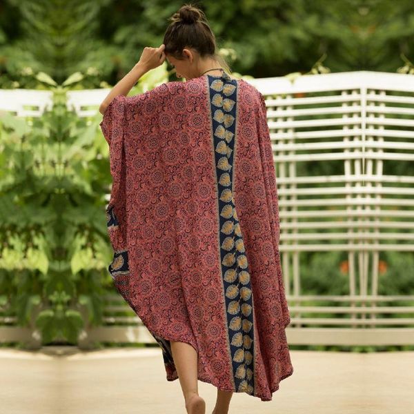 

women's swimwear bikini cover-ups polyester tunic boho printed summer beach dress women plus size wear swim suit cover up q1217, White;black
