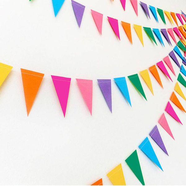 

party decoration multicolor pennant banners flags colorful garland decorations for decor