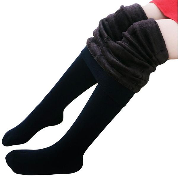 

footies winter girls tights thick warm cotton girl pantyhose kids stocking plus velvet elastic high waist children trousers for 2-9years, Blue