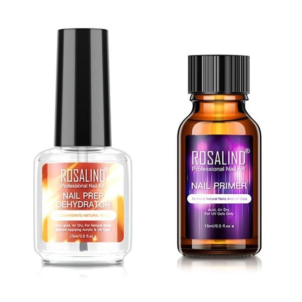 

nail art kits 15ml professional natural primer and prep dehydrator set long lasting fast air dry bright polish for home diy