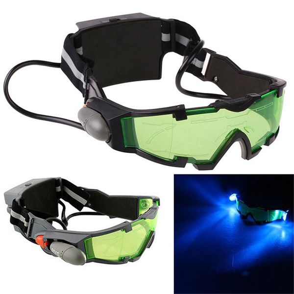 

sunglasses children's goggles hunting night windproof dust-proof adable elastic with led, White;black