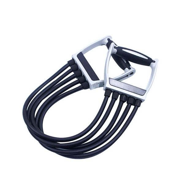 

profession resistance chest expander strong cable band puller exercise fitness can removable 5 latex tube spring exerciser bands
