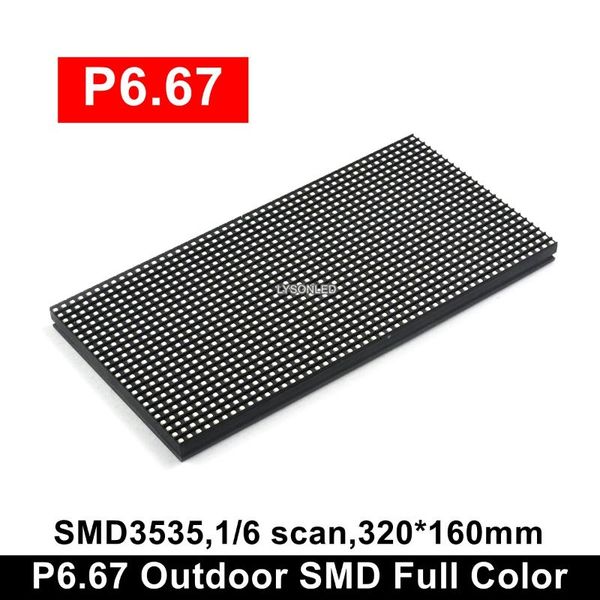 

p6.67 outdoor led matrix panel 320x160mm 48*24 dots smd rgb screen module display