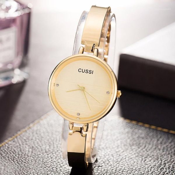 

gold luxury womens watches ladies bracelet fashion casual dress quartz wristwatch clock gifts wristwatches, Slivery;brown