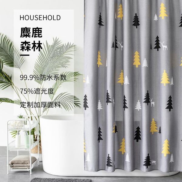 

shower curtains plant waterproof curtain washable polyester anti-mildew japanese tree cortina ducha decor de50yl