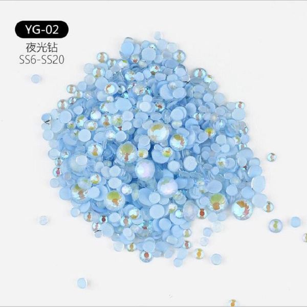 

nail art decorations ss6-ss20 mixed luminous flat bottom drill1, Silver;gold