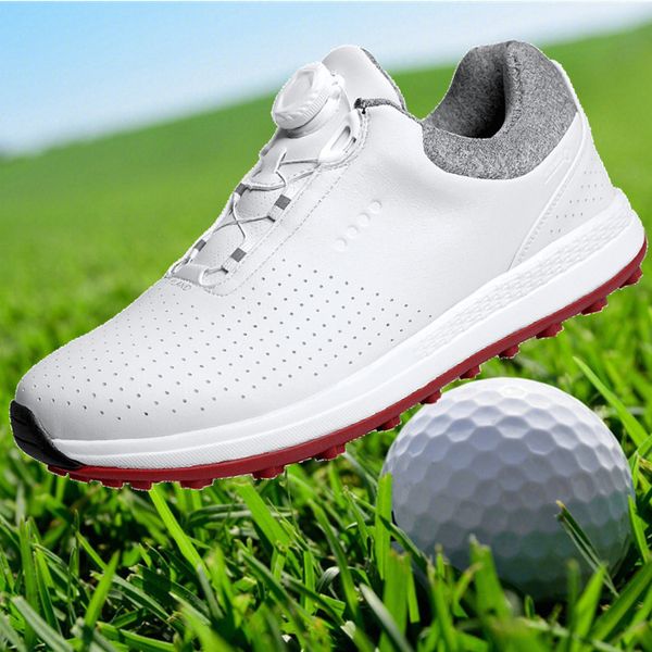 

2021 new golf shoes men's outdoor casual rotary button