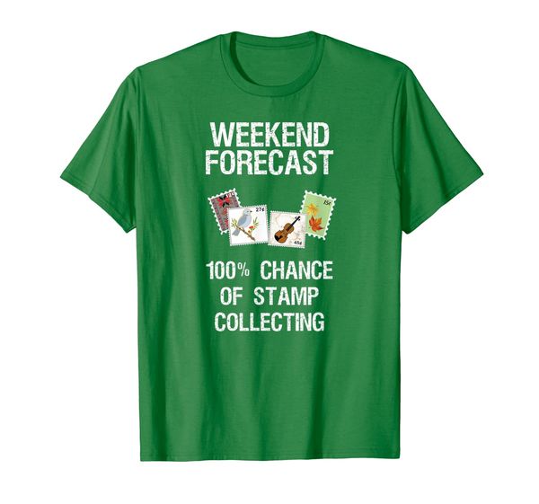 

stamp collecting shirt for collectors funny weekend forecast, White;black