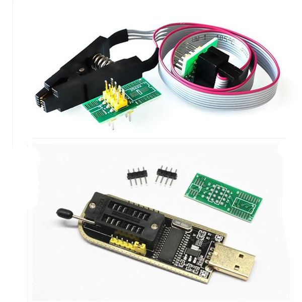 

integrated circuits soic8 sop8 test clip for eeprom 93cxx / 25cxx 24cxx + ch341a 24 25 series flash bios usb programmer module