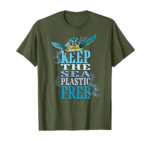 

keep the sea plastic marine life ocean conservation t-shirt, White;black