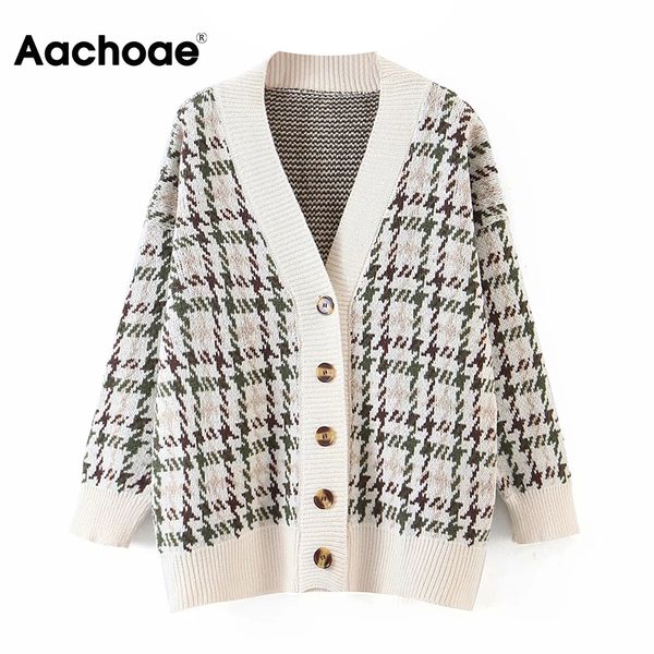 

women houndstooth sweater batwing long sleeve loose casual ladies knitted jumper v neck cardigan sweater female, Black;white