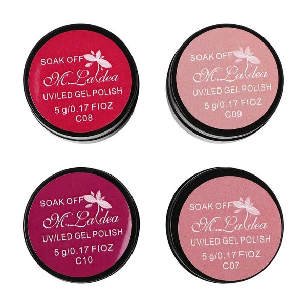 

nail gel 4pcs long-lasting art diy polish manicure tool, Red;pink