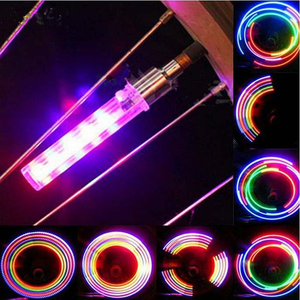 

bike lights 2 pcs light waterproof neon spoke led colorful wheel lamp spokes jc