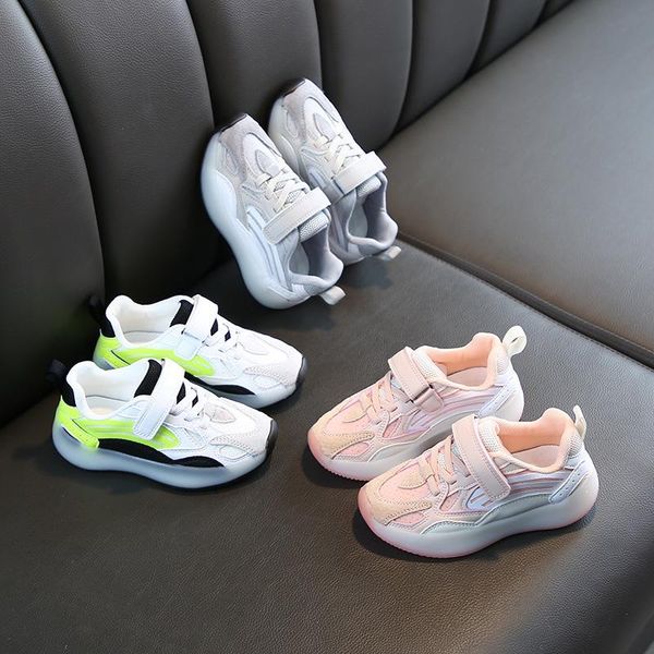 

sneakers spring fashion children's soft bottom running shoes breathable boys and girls toddler girl, Black;red