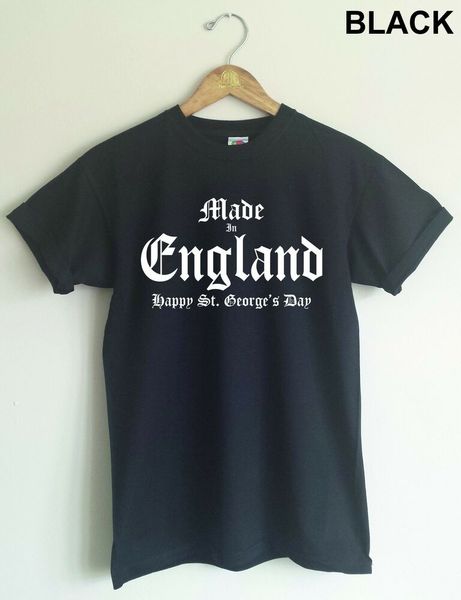 

st georges day t-shirt-made in england, various colour t-shirt, White;black