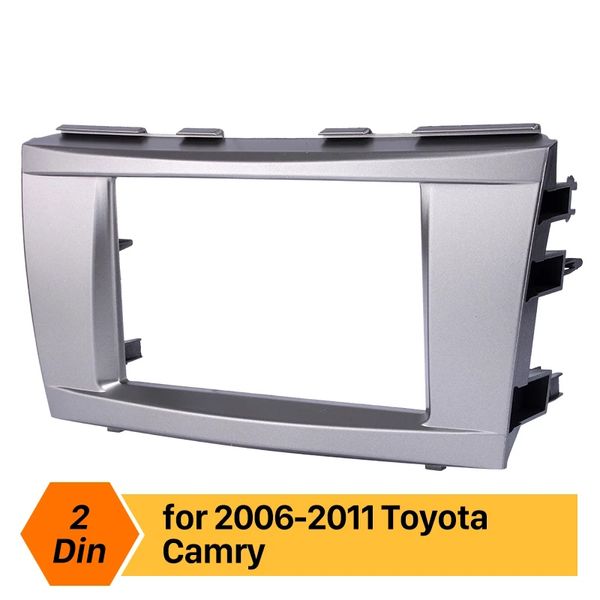 Duplo DIN Carro Estéreo de Rádio Fáscia Guarnição Kit para 2006 2007-2011 Toyota Camry Audio Capa de Audio Kit de instalação Placa de rosto