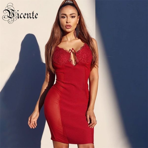 

trendy lace splicing spagehtti strap celebrity party slip mini dress 210520, Black;gray