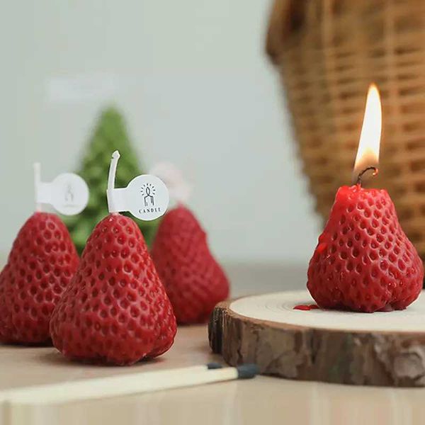 

other festive & party supplies strawberry decorative aromatic fragrance aroma candles ins birthday souvenir gifts happy gift pack soy wax ar