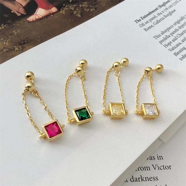 

wedding rings adjust charm cute micro pave cz link chain women simple fashion gold minimal finger ring, Slivery;golden