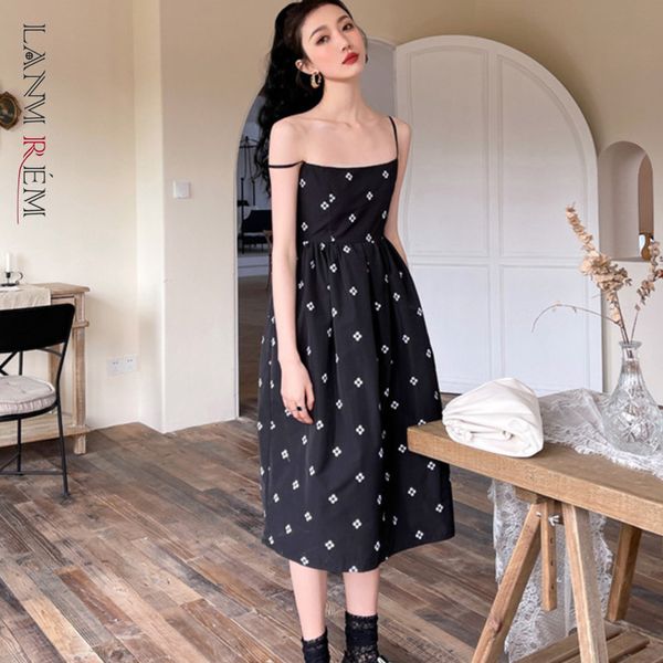 

vintage suspender dress casual elegant women's floral print long sleeve dresses spring summer female 2d1066 210507, Black;gray