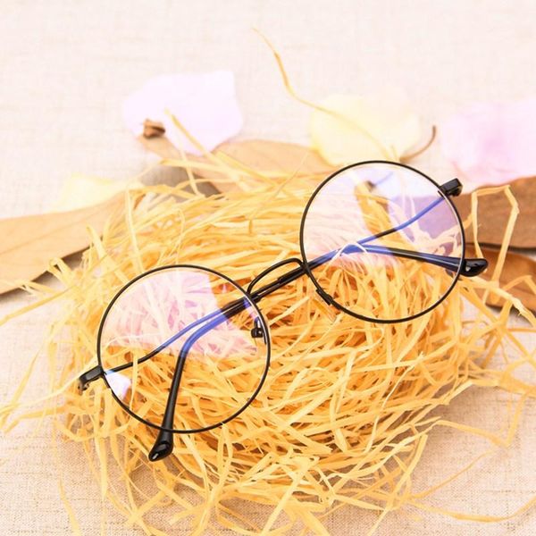 

fashion sunglasses frames vintage anti-blue light round eyeglasses for men and women metal frame glasses computer eye 2021, Black