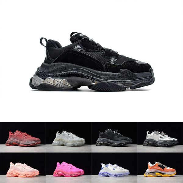 

Mens Crystal Bottom Paris Triple S 17FW Sneakers Black Cream Green Red Old Dad Shoes Womens Casual Trainers Retro Ladies Designer Shoes Z29C, Shown