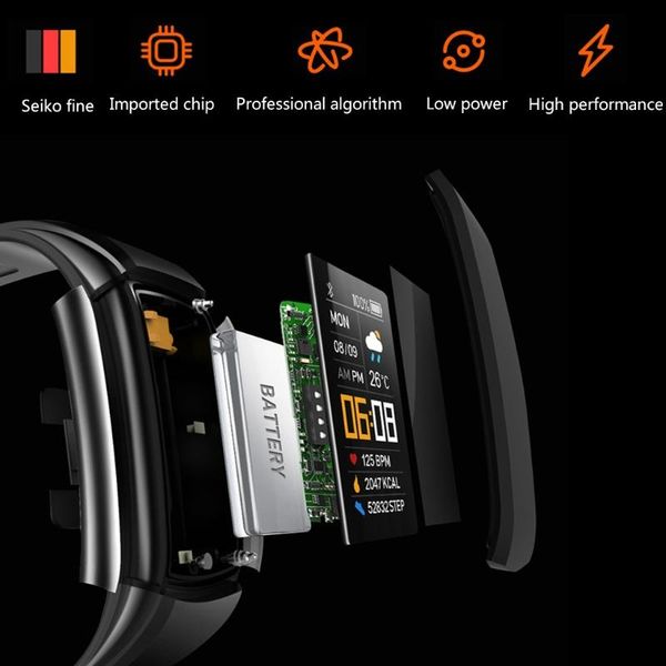 

smart wristbands c5 fitness watch heart rate monitor tracker ip67 waterproof pedometer for runner unniversal 96ba