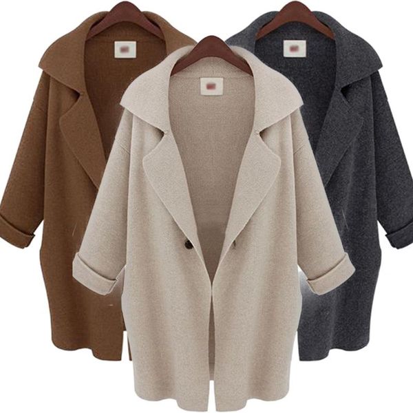 

women's sweaters elegant women knitted cardigan sweater autumn winter ladies long sleeve loose coat cardigans oversize pull female, White;black