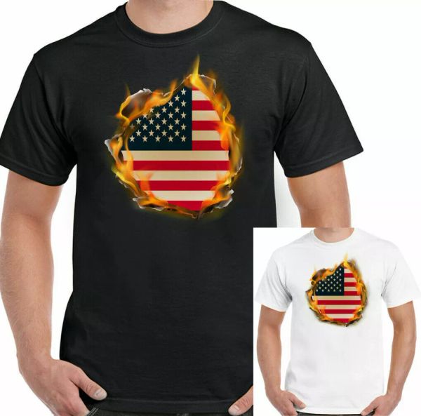 

the u.s. shirt july 4th national flag flames men american stars &, White;black