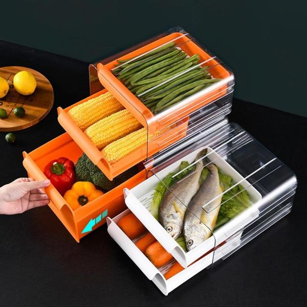 

storage bottles & jars practical egg drawer refrigerator organizer bins food box pp load bearing