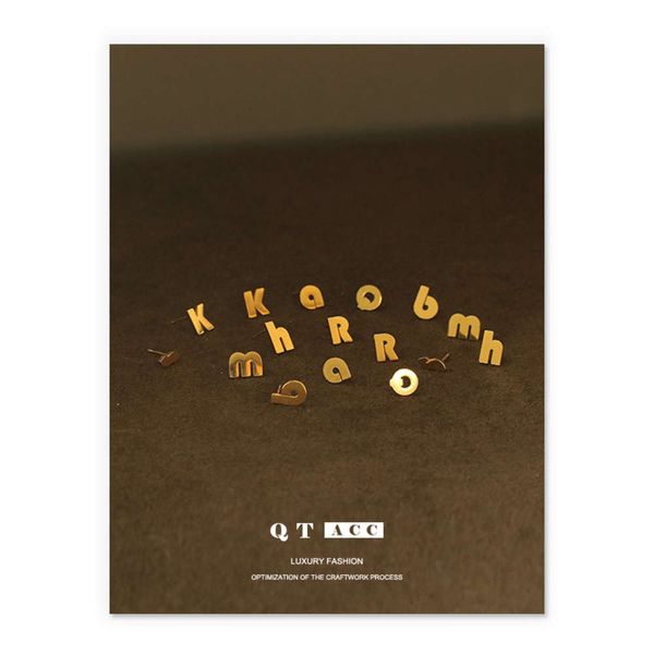 

high color retention vacuum plating simple mini earrings titanium letter female