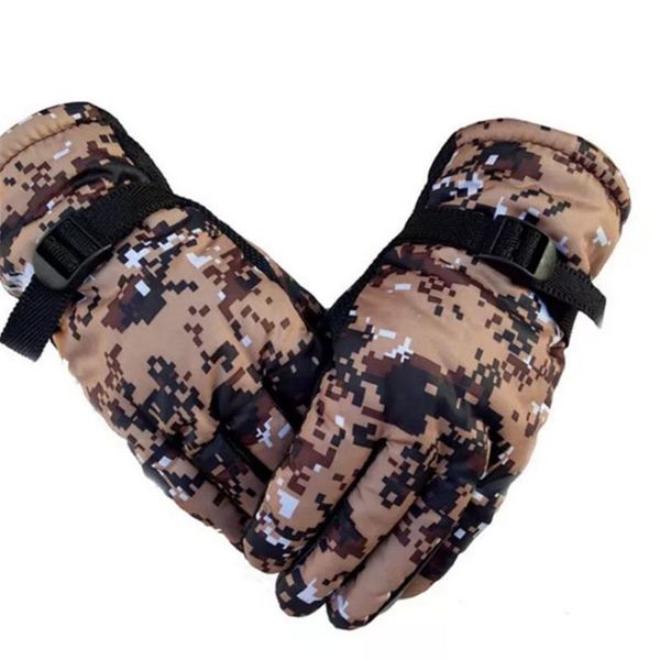 

cycling gloves 2022 winter outdoor riding plus velvet equipment padded ski warmth waterproof half finger & mittens, Black