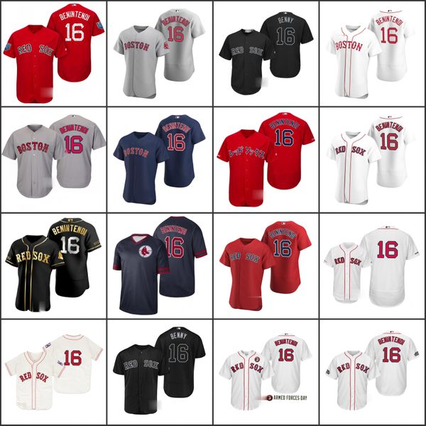

boston red sox gray 16 andrew benintendi men women youth jersey, Black;red