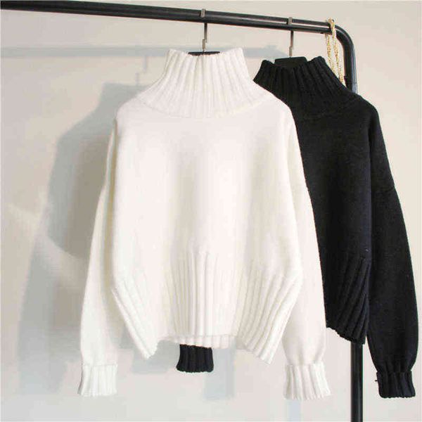 

women pullover high elasticity knitted ribbed slim jumper autumn winter basic female sweater truien dames turtleneck sweater y1110, White;black