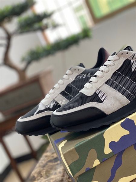 

2021 fashion men shoe designer women leather lace up platform oversized sole sneakers white black mens womens luxury velvet suede casual xg2, Red;white