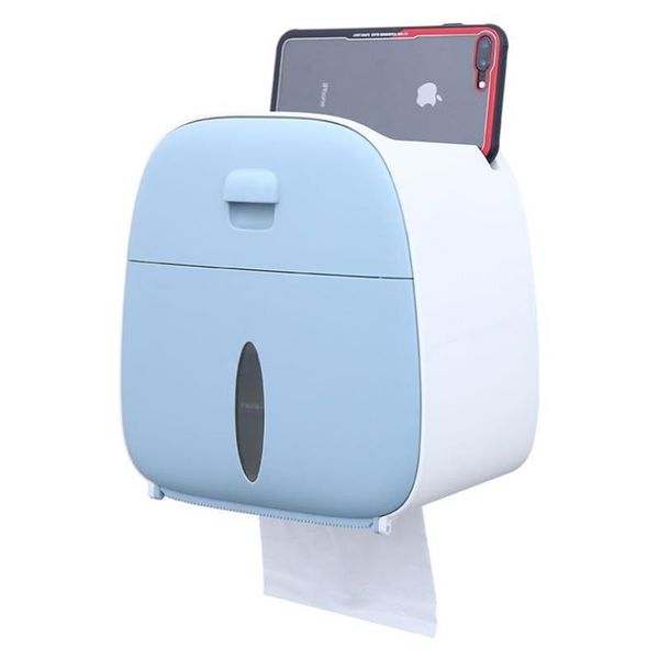 

plastic toilet paper holder bathroom double tissue box waterproof wall mounted storage napkin roll dispenser organizer boxes & napkins