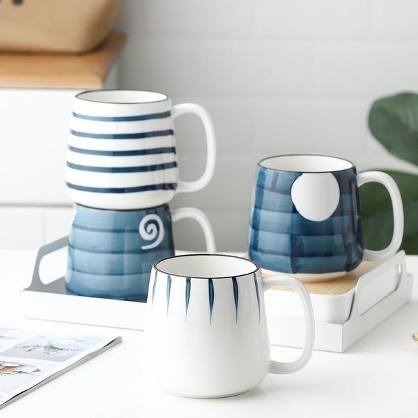 

mugs 500ml large underglaze ceramic breakfast drink coffee tea milk cups office kitchen tableware japanese handpainted mug gifts