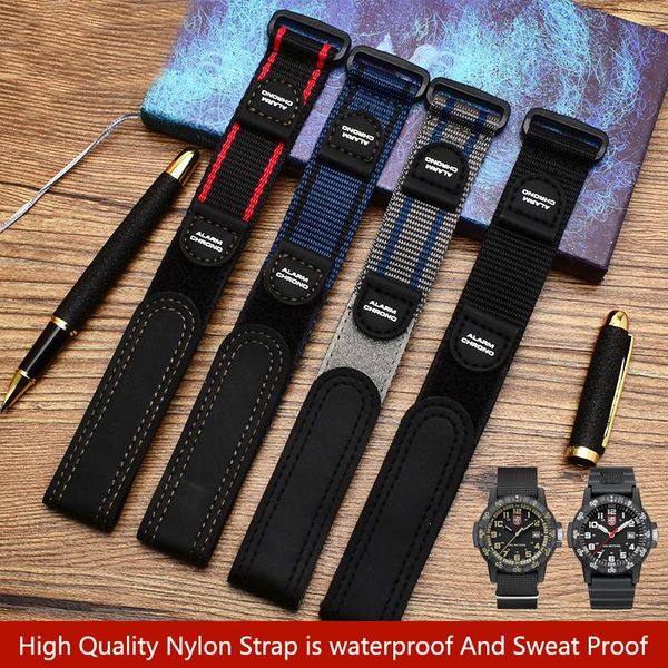 

watch bands sports waterproof nylon strap quick release suitable for brand series belt 18mm 20mm, Black;brown