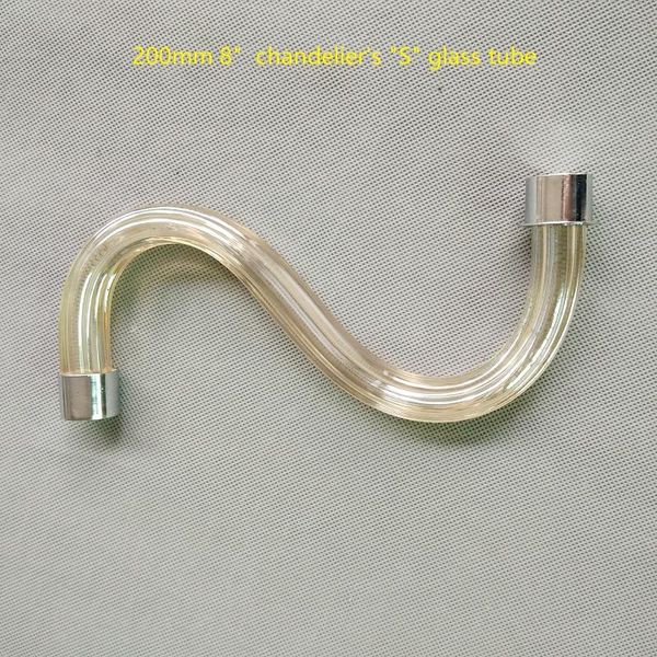 

200x90mm cognac chandelier crystal elbow pipe connecting candle lamp holder to central pillar lighting accessories