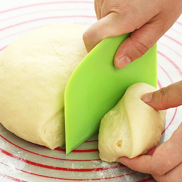 

baking & pastry tools cutter plastic cake spatulas dough scraper trapezoid bread pizza fondant butter knife multiduty green safe bakeware