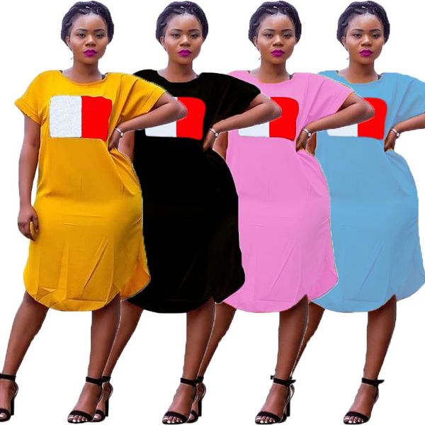 

party dresses chaxiaohei 2021 european and american urban women's casual fashion decal solid color dress, White;black